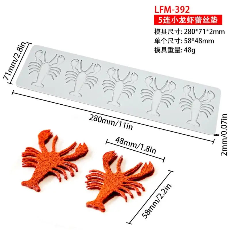 moules gâteau silicone motifs crustacés gris clair modernes décoration sucrerie