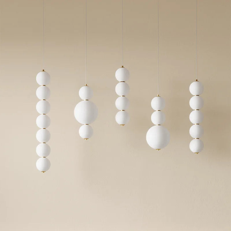 suspension moderne rondes opaques blanc salon chambre led 2000 82000lm