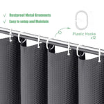 rideau douche vert moderne tissé points imperméable métalliques salle bain