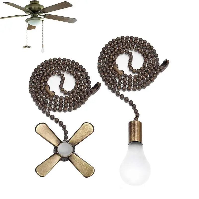 ventilateur moderne bronze blanc marron brillant mat ampoule chaînes d'extension