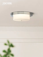lampe moderne blanc chrome verre opaque 30cm 40cm LED 3000K 4500K 6000K(touches)