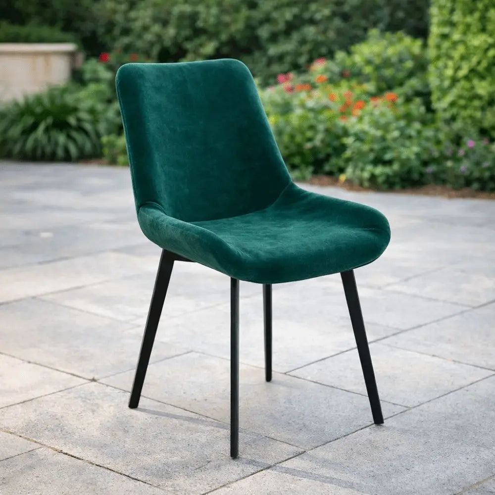 chaises modernes velours noires vertes rouges grises beiges accueil polyester