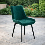 chaises modernes velours noires vertes rouges grises beiges accueil polyester