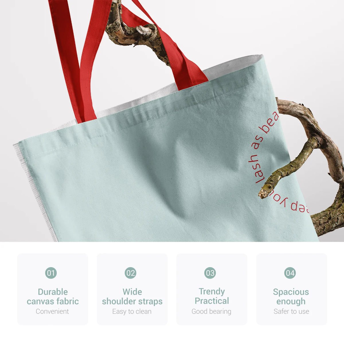 sac main bleu clair rouge imprimé moderne poignées tissu keep your look as beautiful
