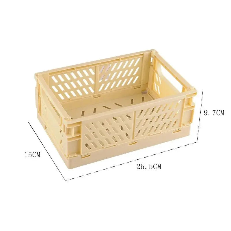 caisse pliable rangement jaune gris rose grille ventilation moderne respectueux environnement