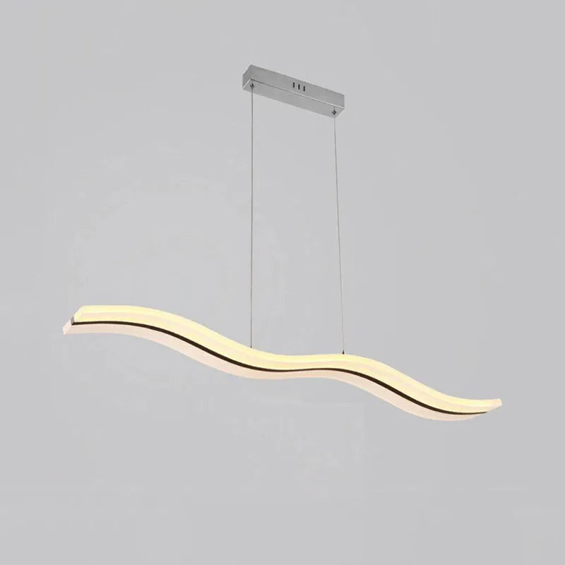 suspension lumineuse moderne blanc ligne ondulée acrylique 90 260V dimmable chambre salon