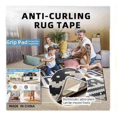 anti dérapants tapis motifs géométriques adhésifs réutiliables modernes différents beige gris