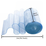 rideau pvc transparent utilitaire 18cm diametre 2m longueur protection porte garage entrepôt supermarché