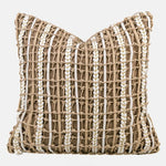 taies d'oreiller géométriques polyester doux moderne beige blanc maison hospitalière