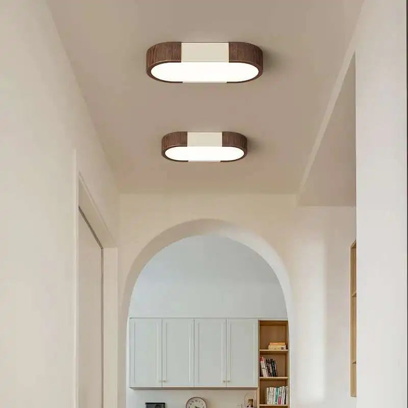plafonnier led moderne noir bois naturel contemporain autonome flux lumineux variable certifié ccc