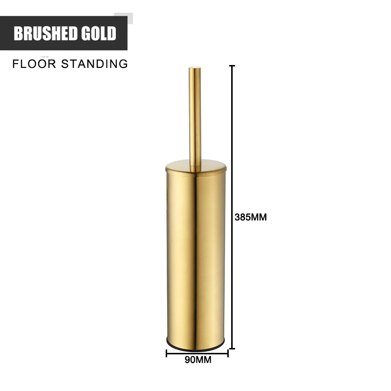 brosse wc inox fixe mur sol moderne chrome blanc or brushed gold