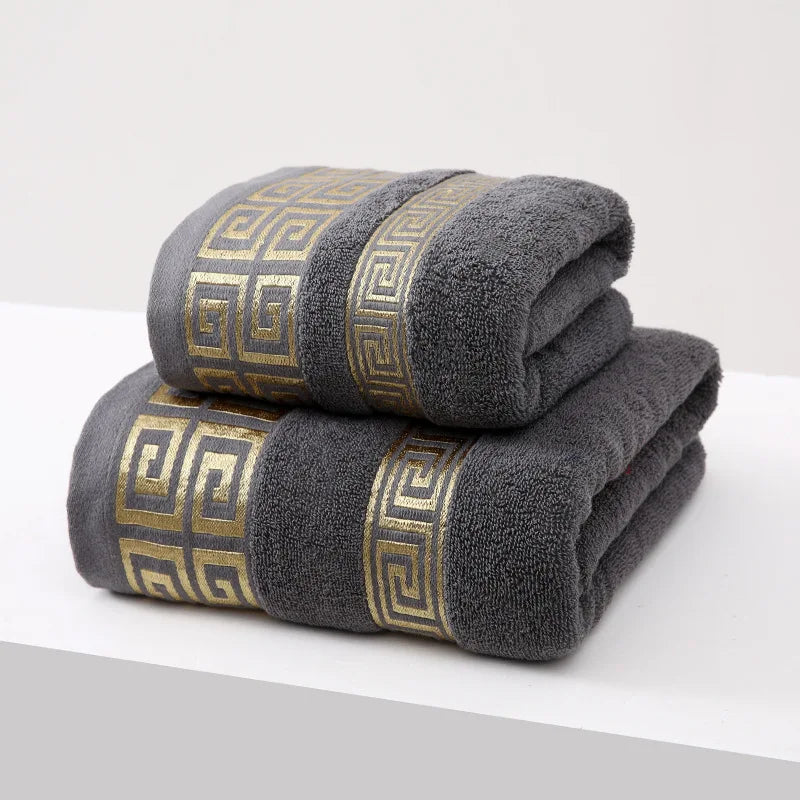 serviettes bain coton noël motif géométrique noir gris vert bleu marron blanc classiquespaque