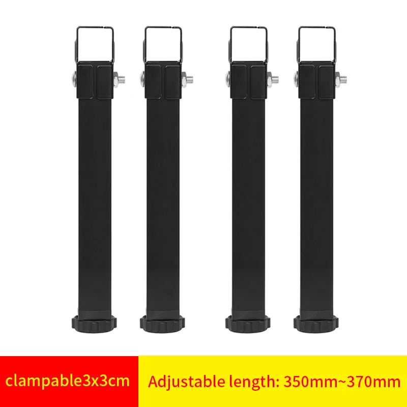 supports pied lit métal fer noir vis serrage industriel meubles réglables hauteur ajustable fond
