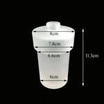 distributeur savon liquide verre blanc moderne fixation murale sans motif mousse Pompe intégrée clean