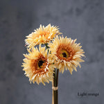 Bouquet artificiel gerbera blanc jaune rose moderne décoration intérieure mariage anniversaire minimaliste