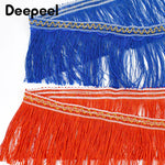 franges décoratives rubans frisés polyester rouge bleu rose jaune vert 10cm textiles decoration