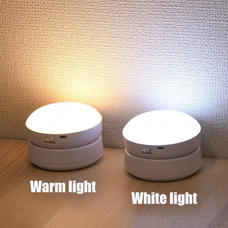 lampe nuit rechargeable aimant blanc led moderne détecteur mouvement usb veilleuse induction chambre coucher