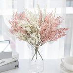bouquet artificiel moderne fleurs mixtes couleurs chaudes herbe soie décoration table événement mariage
