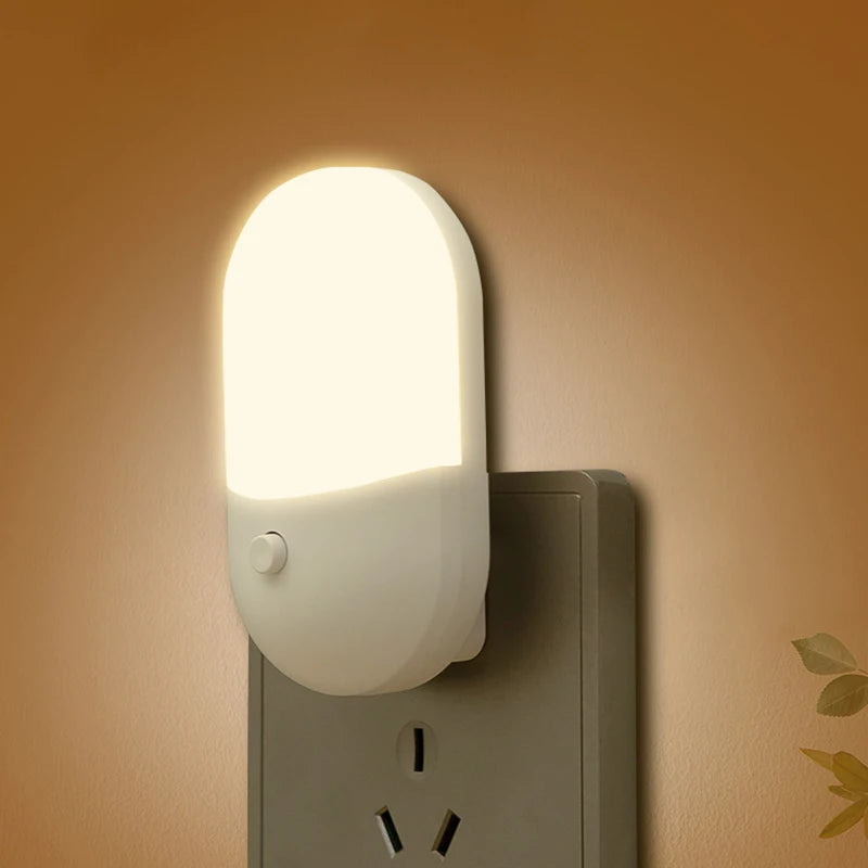 veilleuse led enfichable protection yeux lampe chevet bébé salon blanc moderne tactile prise murale