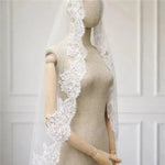 voile mariée blanc dentelle fine classique mariage catholique translucide unique femme adulte espagnol
