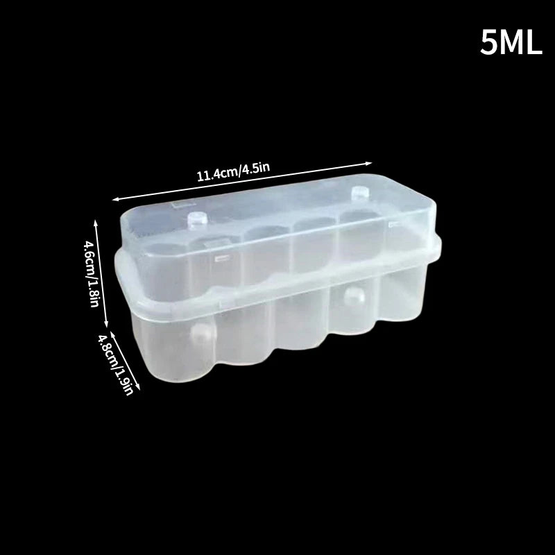boîtes rangement transparentes flacons cosmétiques réutilisables modernes sans motif