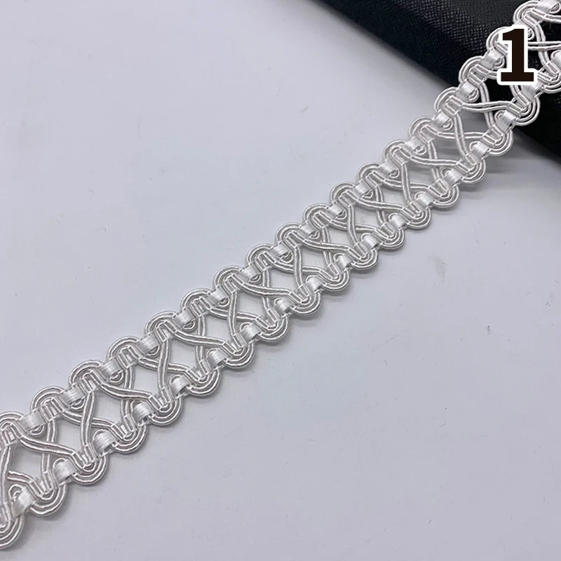 ruban dentelle intégrées largeur 3cm couleurs argent doré classique élégant opaque polyester écologique élastique