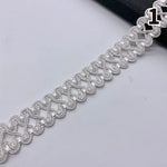 ruban dentelle intégrées largeur 3cm couleurs argent doré classique élégant opaque polyester écologique élastique