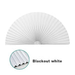 rideau plissé blanc opacité moderne pliures horizontales semi circulaire tissu polyester isolation thermique