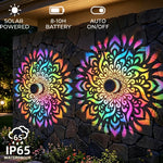 projecteur solaire floral multicolore moderne décoration extérieure jardin patio veranda