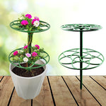 support plante métallique vert jardinage décoration fleuri piquet insertion terreau hauteur diamètre
