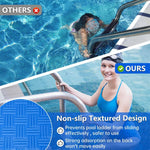 tapis antidérapant piscine bleu texturé losanges adhésif extérieur femme homme