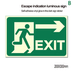 panneau sortie lumineux vert adhésif graphique moderne silhouette mouvement directionnel sécurité évacuation