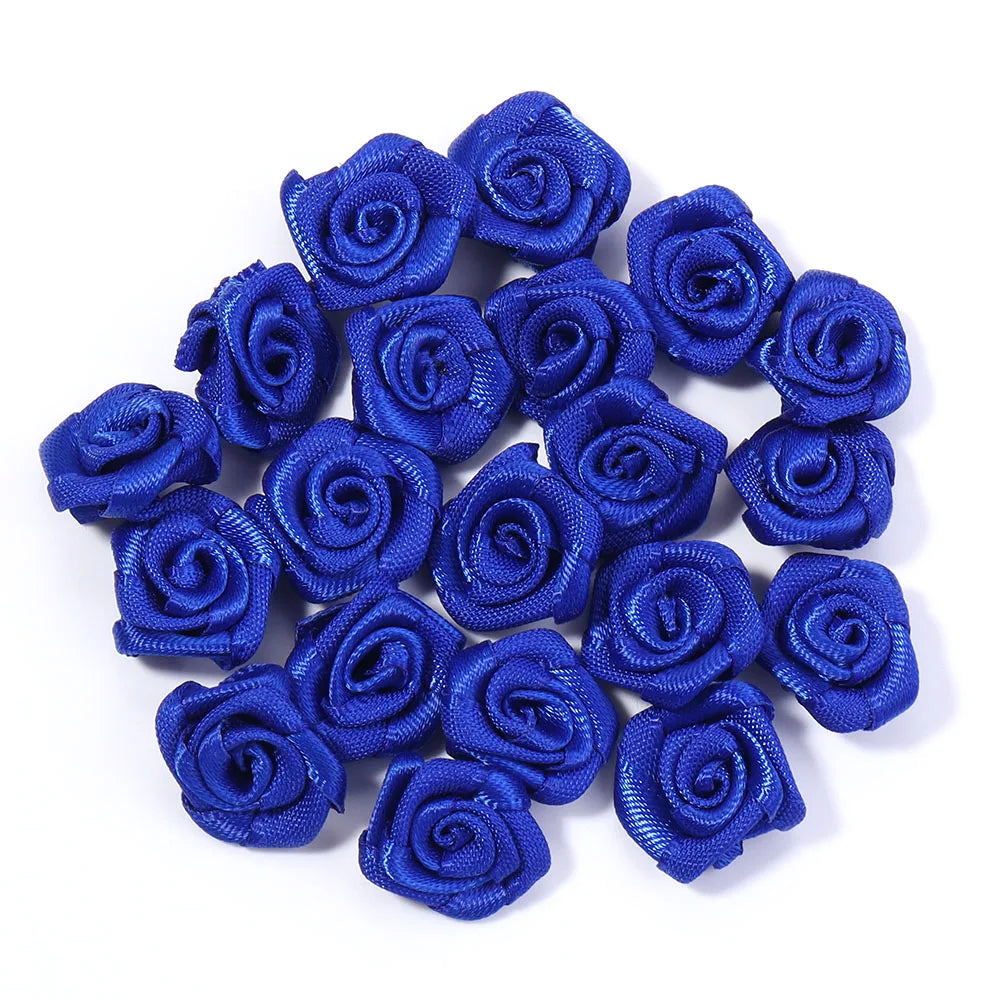 fleurs artificielles roses polyester clips décorations mariage anniversaire intérieur 1.5cm