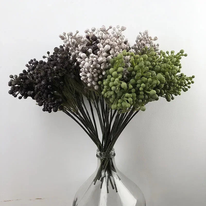 bouquet artificiel violet gris vert blanc extérieur naturel brillant plastique exposéextérieur