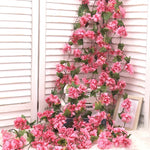 guirlande fleurs artificielles cerises rose clair décor mariage romantiqueintérieur festive
