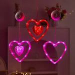 guirlande lumineuse coeur rose leds brillantes moderne mariage anniversaire déco festive