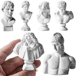 buste sculptural blanc poli résine mythologie grecque classique ornement figurinescrição