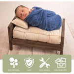 lit bébé vintage points noir motif floral confortable couverture oreiller