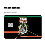 étui carte bancaire star wars logo noir rouge adhésif moderne stylisé billets protection porte
