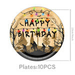 décoration fête anniversaire silhouettes cyclistes arbre guirlande lumineuse happy birthday friends don't lie nappe
