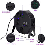 projecteur led 36 diodes rgb sound dmx jump mode noir moderne compact disco scène