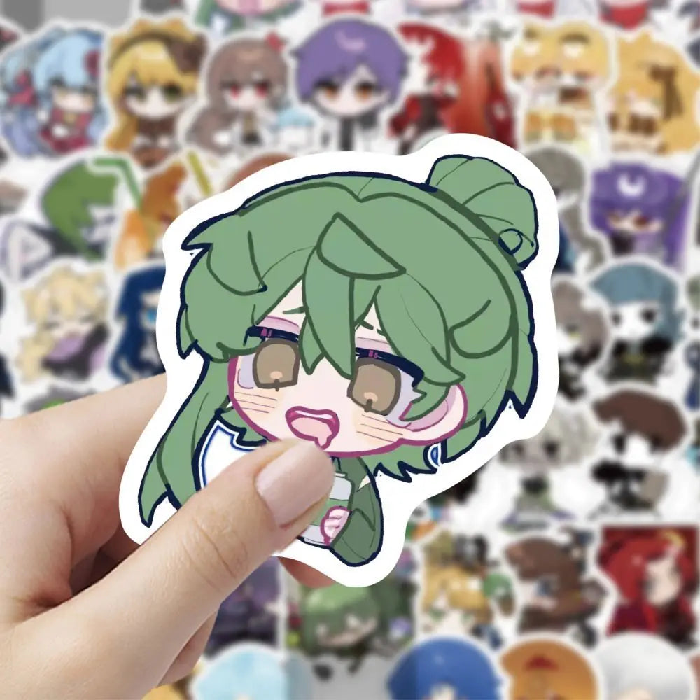 stickers dessin animé personnages variés poses différentes opaques unisexe accessoire collection