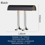 lampe table contemporaine noir blanche texture lisse LED sans ombre