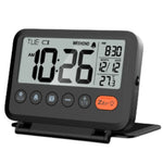 horloge numérique moderne affichage température date sommeil noir lcd led