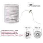 fil coton cire bâtonnets clips métalliques étiquettes bricolage artisanal blanc pratique utilitaire