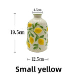 vase decoratif fleurs artificielles lemons peintures main decoration intérieure rustique maison