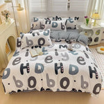 ensemble literie enfantin lapins coeurs rose blanc adorable housse couette taies oreillers drap carreaux