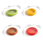 boîtes conservation alimentaire transparentes réutilisables couleurs vives moderne respectueuses l'environnement adhésifs variées