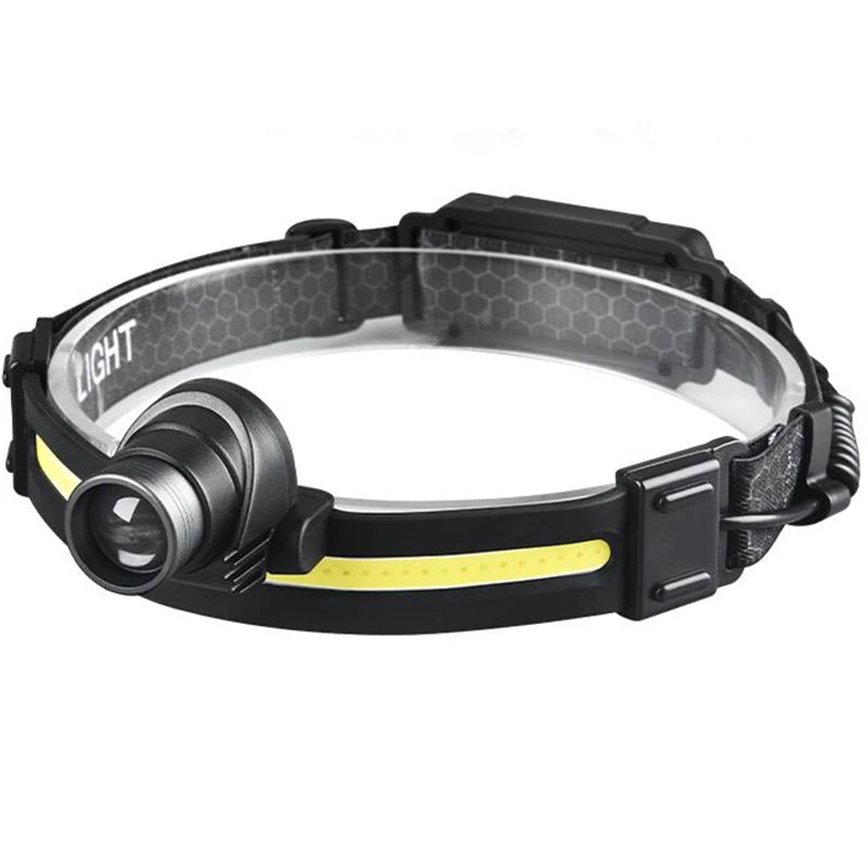 lampe frontale rechargeable led modes lumiere réglable tête camping pêche