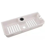 étagère douche moderne rayures horizontales blanc noir clips mural rechargeable minimaliste